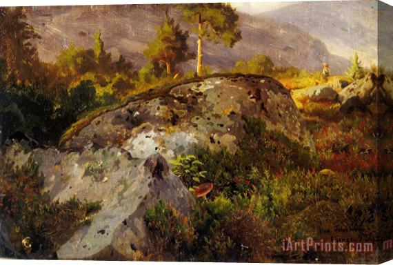 Adolph Tidemand & Hans Gude Landscape Study From Vaga Stretched Canvas Painting / Canvas Art