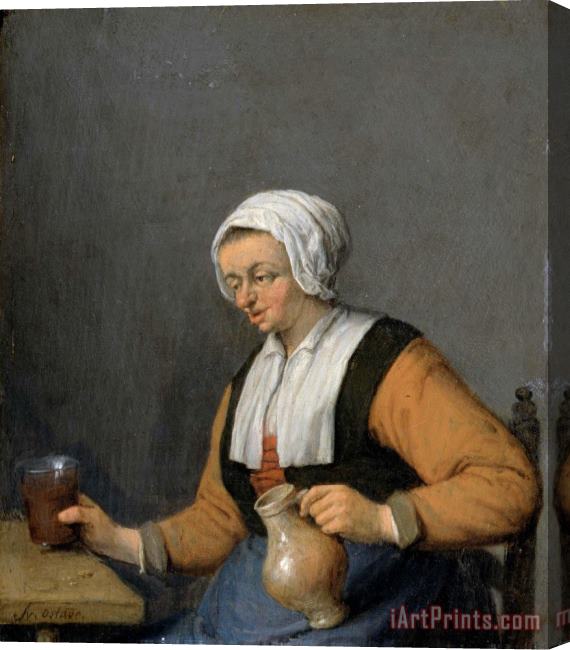 Adriaen Van Ostade A Woman with a Beer Jug Stretched Canvas Print / Canvas Art