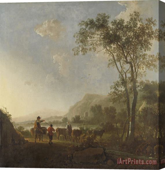 Aelbert Cuyp Landscape with Herdsmen And Cattle Stretched Canvas Print / Canvas Art