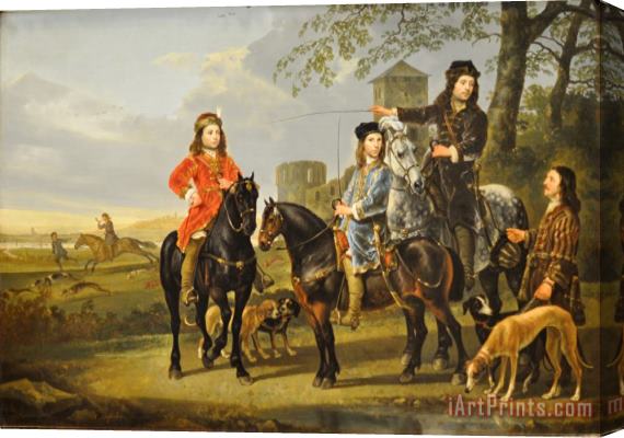 Aelbert Cuyp Starting for The Hunt Stretched Canvas Print / Canvas Art