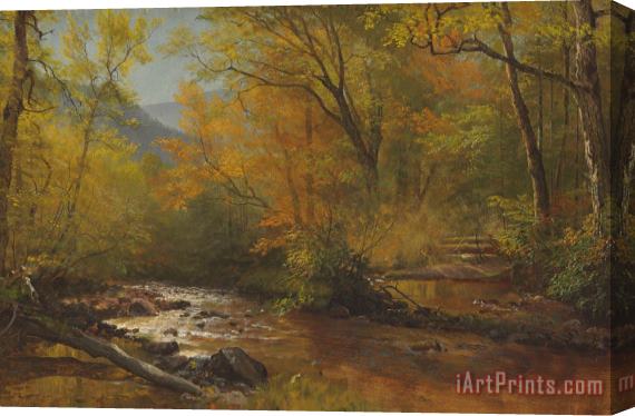 Albert Bierstadt Brook In Woods Stretched Canvas Print / Canvas Art