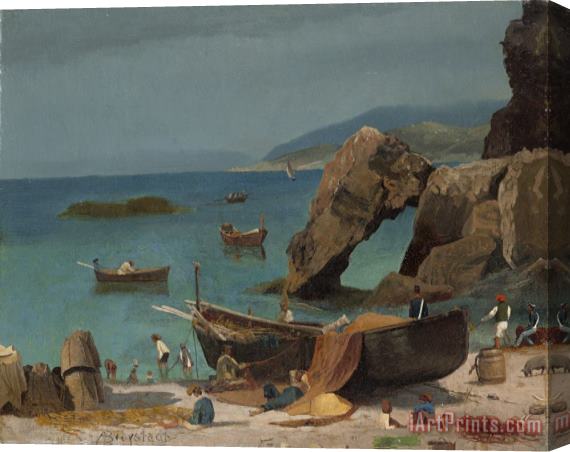 Albert Bierstadt Capri Beach, C. 1857 Stretched Canvas Print / Canvas Art