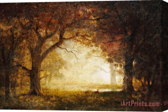 Albert Bierstadt Forest Sunrise Stretched Canvas Print / Canvas Art