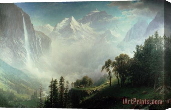 Albert Bierstadt Majesty of the Mountains Stretched Canvas Painting / Canvas Art