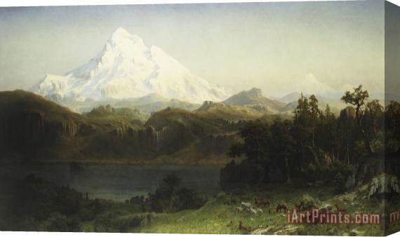 Albert Bierstadt Mount Hood in Oregon Stretched Canvas Print / Canvas Art