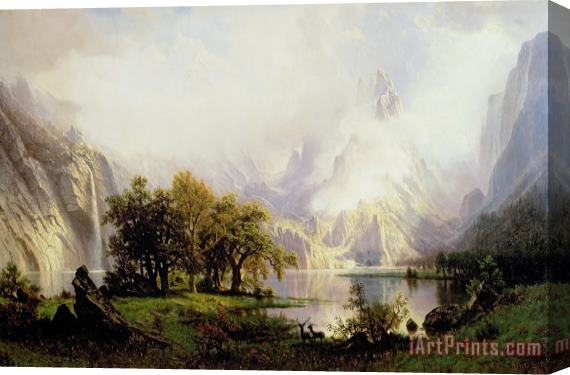 Albert Bierstadt Rocky Mountain Landscape Stretched Canvas Painting / Canvas Art
