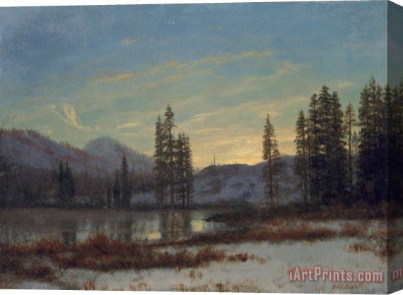 Albert Bierstadt Snow in the Rockies Stretched Canvas Print / Canvas Art