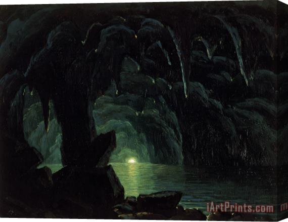 Albert Bierstadt The Blue Grotto Stretched Canvas Print / Canvas Art