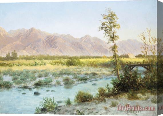 Albert Bierstadt Western Landscape Stretched Canvas Print / Canvas Art