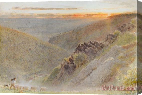 Albert Goodwin Dartmoor, Gorge of The Teign Stretched Canvas Painting / Canvas Art