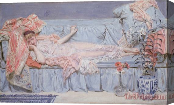 Albert Joseph Moore Reclining Model Stretched Canvas Painting / Canvas Art