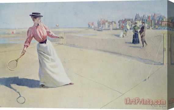 Albert Lynch Lawn Tennis On The Normandy Coast Stretched Canvas Painting / Canvas Art