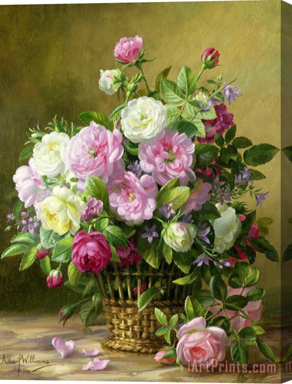 Albert Williams Roses Stretched Canvas Painting / Canvas Art