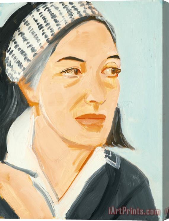 Alex Katz Ada with Dotted Hairband Stretched Canvas Print / Canvas Art