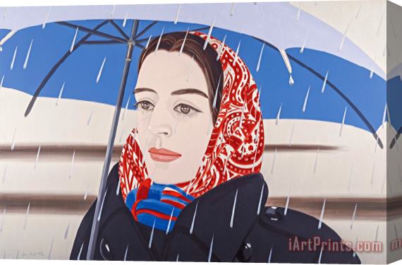 Alex Katz Blue Umbrella 2, 2020 Stretched Canvas Print / Canvas Art