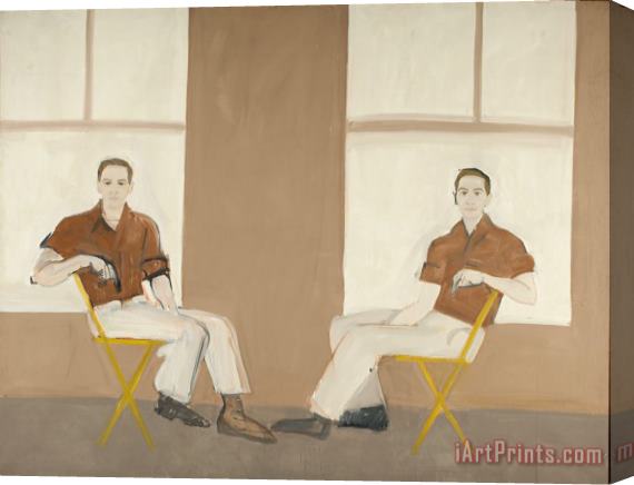 Alex Katz Double Portrait of Robert Rauschenberg, 1959 Stretched Canvas Print / Canvas Art