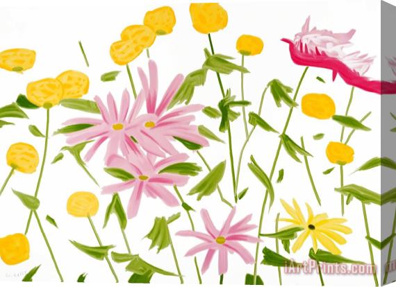 Alex Katz Spring Flowers, 2017 Stretched Canvas Print / Canvas Art