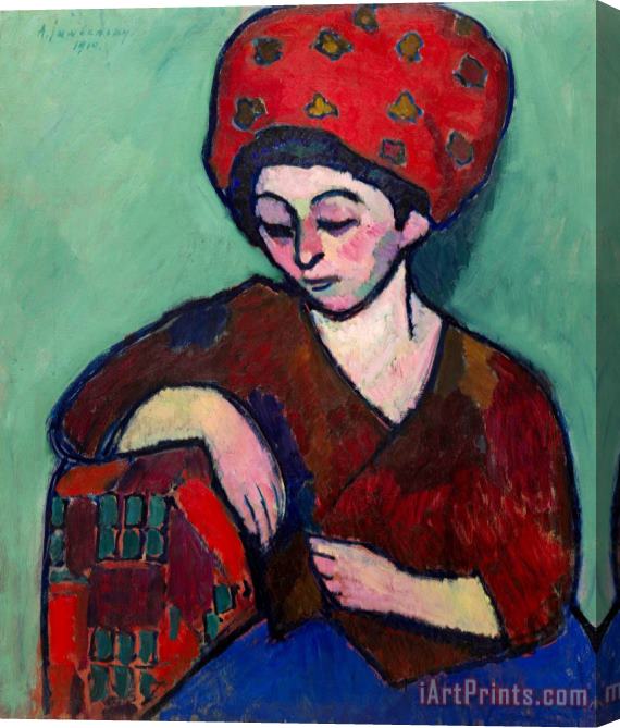 Alexei Jawlensky Helene with Colored Turban Stretched Canvas Painting / Canvas Art