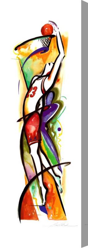 alfred gockel Basketball Stretched Canvas Print / Canvas Art
