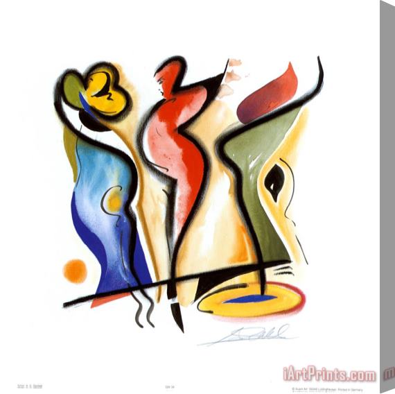 alfred gockel Dancing Stretched Canvas Print / Canvas Art