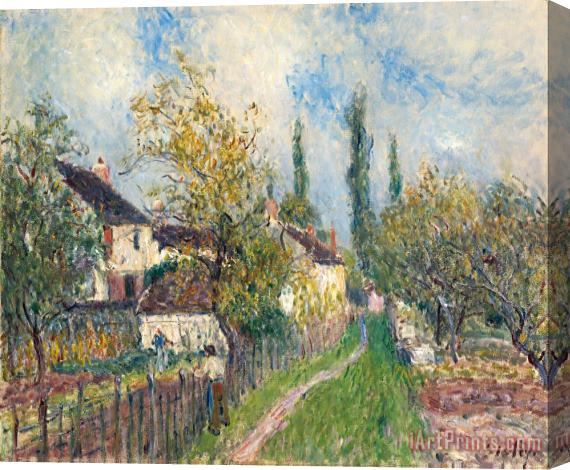Alfred Sisley A Path at Les Sablons Stretched Canvas Painting / Canvas Art