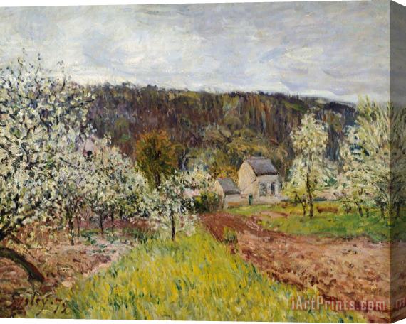 Alfred Sisley Rainy Spring Near Paris Stretched Canvas Print / Canvas Art