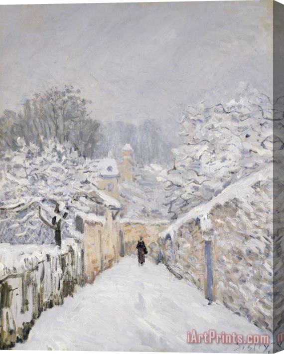 Alfred Sisley Snow at Louveciennes Stretched Canvas Painting / Canvas Art