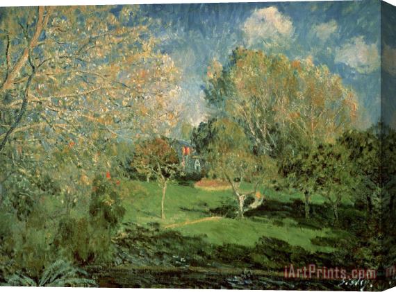 Alfred Sisley The Garden of Hoschede Family Stretched Canvas Print / Canvas Art