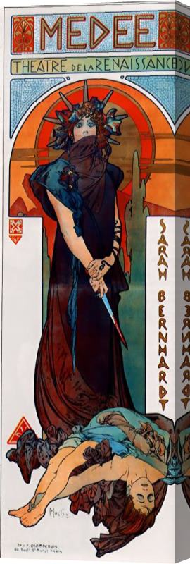Alphonse Maria Mucha Medee Stretched Canvas Painting / Canvas Art