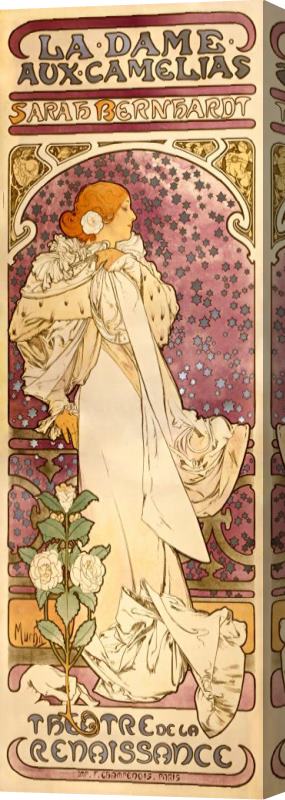 Alphonse Maria Mucha The Lady of The Camellias Stretched Canvas Painting / Canvas Art