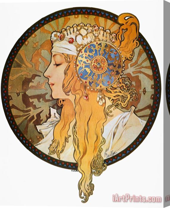 Alphonse Marie Mucha Mucha Poster C1900 Stretched Canvas Painting / Canvas Art