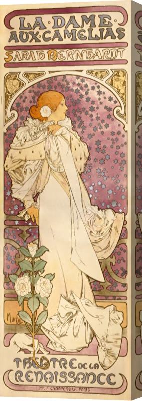 Alphonse Marie Mucha The Lady of The Camellias Stretched Canvas Painting / Canvas Art