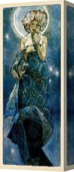 Moon of The Barbarians Luna Der Barbaren Canvas Prints - The Moon by Alphonse Marie Mucha