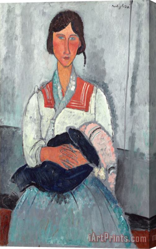 Amedeo Modigliani Gypsy Woman With Baby, 1919 Stretched Canvas Print / Canvas Art