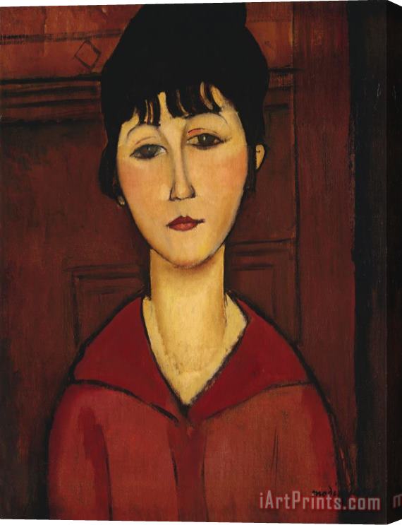 Amedeo Modigliani Head of a Young Girl Stretched Canvas Print / Canvas Art