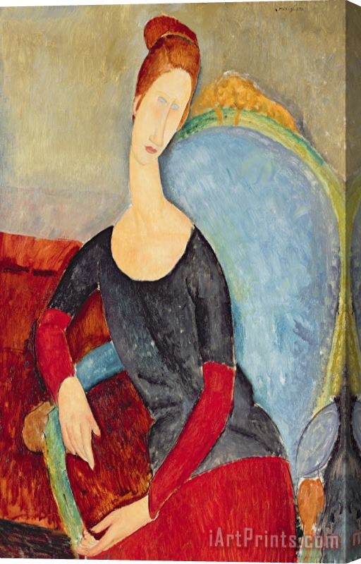 Amedeo Modigliani Mme Hebuterne In A Blue Chair Stretched Canvas Print / Canvas Art
