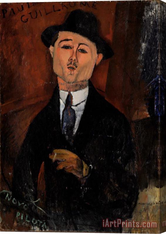 Amedeo Modigliani Paul Guillaume, Novo Pilota Stretched Canvas Print / Canvas Art