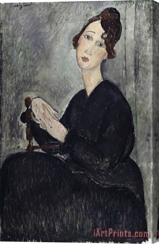 Amedeo Modigliani Portrait of Dedie (odette Hayden) Stretched Canvas Print / Canvas Art