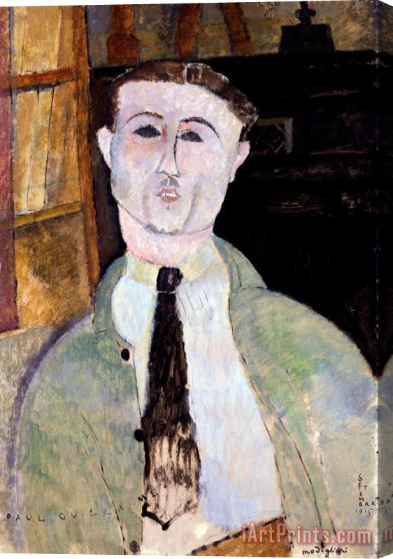 Amedeo Modigliani Portrait Of Paul Guillaume Stretched Canvas Print / Canvas Art