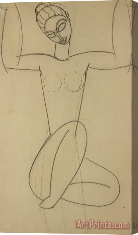 Amedeo Modigliani Seated Caryatid Stretched Canvas Print / Canvas Art
