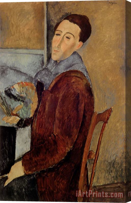 Amedeo Modigliani Self Portrait Stretched Canvas Painting / Canvas Art