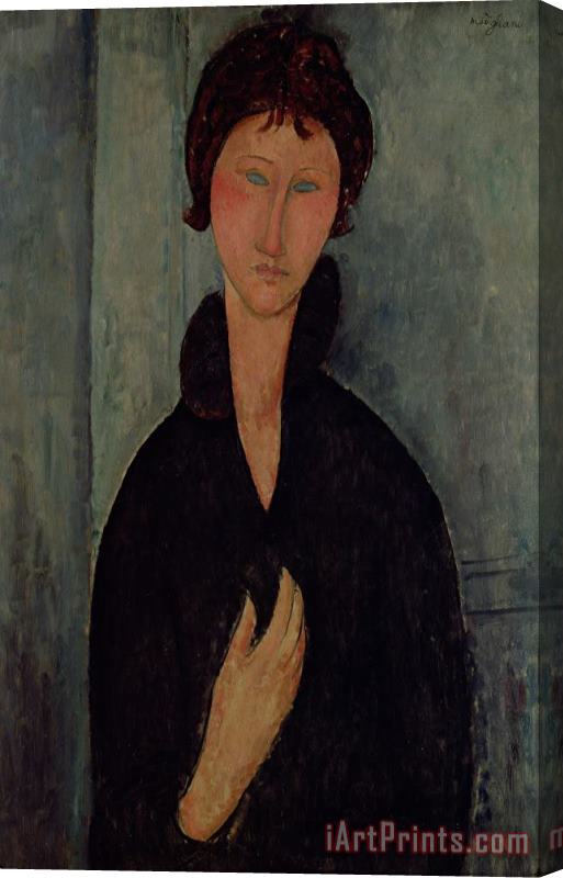Amedeo Modigliani Woman with Blue Eyes Stretched Canvas Print / Canvas Art