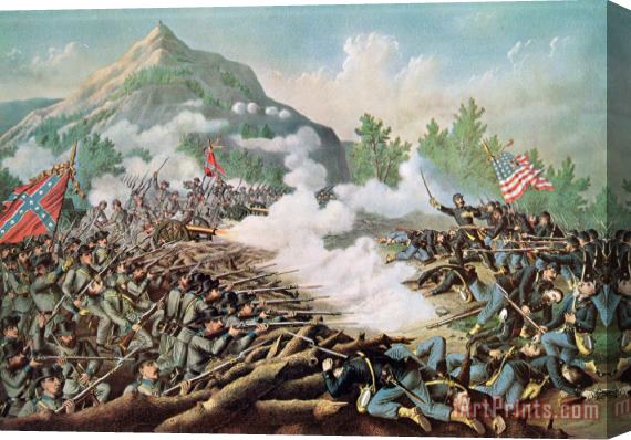 American School Battle of Kenesaw Mountain Georgia 27th June 1864 Stretched Canvas Print / Canvas Art
