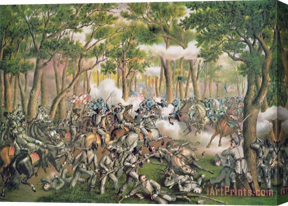 American School Battle of the Wilderness May 1864 Stretched Canvas Painting / Canvas Art