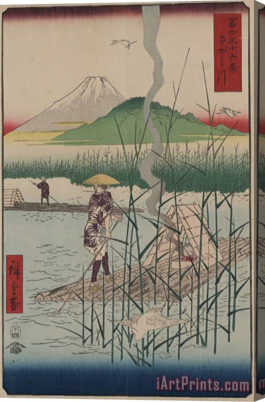 Ando Hiroshige Sagami River Stretched Canvas Print / Canvas Art