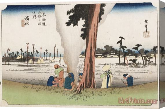 Ando Hiroshige Winter View, Hamamatsu Stretched Canvas Print / Canvas Art
