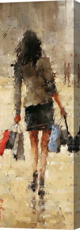 Andre Kohn Holiday Shopping Stretched Canvas Print / Canvas Art