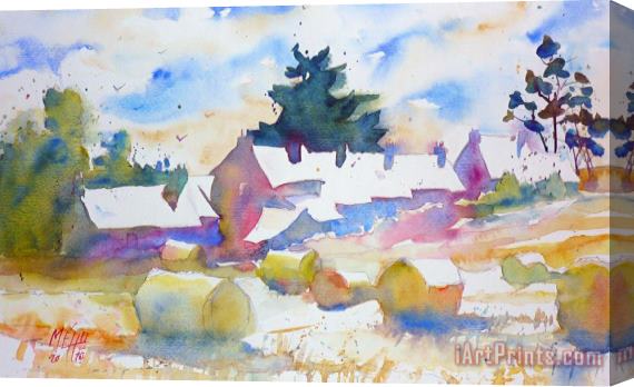 Andre Mehu Farms isle of Groix Brittany Stretched Canvas Print / Canvas Art