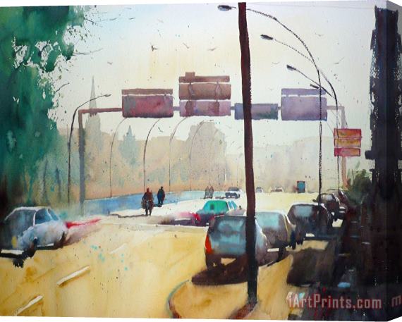 Andre Mehu Saint Christophe Bridge Stretched Canvas Print / Canvas Art