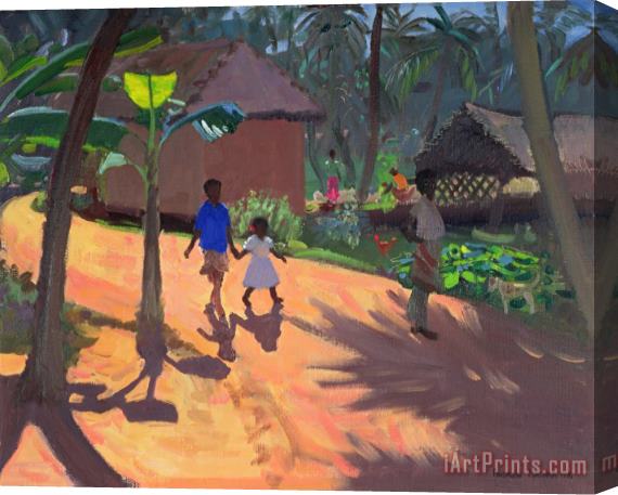 Andrew Macara Road to Kovalum Beach Stretched Canvas Print / Canvas Art